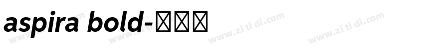 aspira bold字体转换